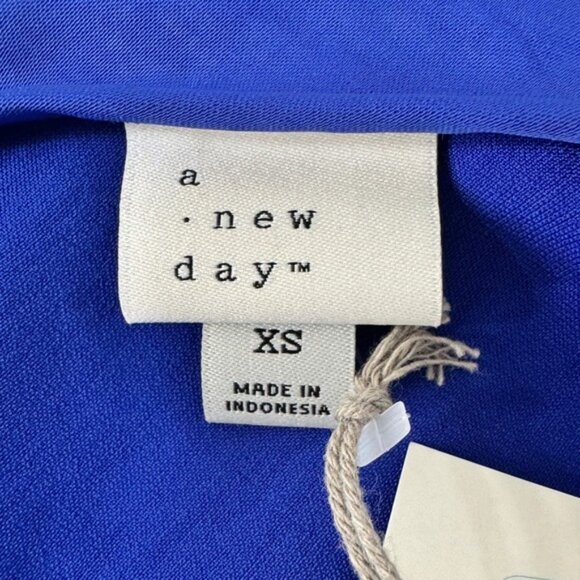 A New Day Women's XS Slip Dress Cobalt‎ Blue V Neck Sleeveless Mini Lightweight - Picture 5 of 11